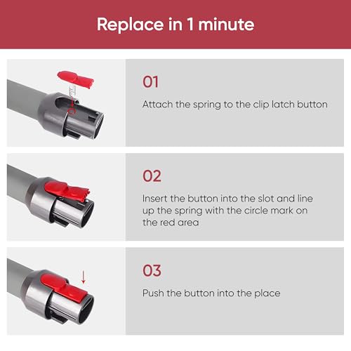 Replacement Clip Locking Buttons for Dyson V10 V11 V8 V7 V15 - 2-Pack