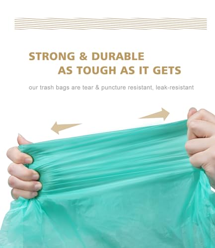 AYOTEE 3 Gallon Compostable Trash Bags with Drawstring, 50 Count
