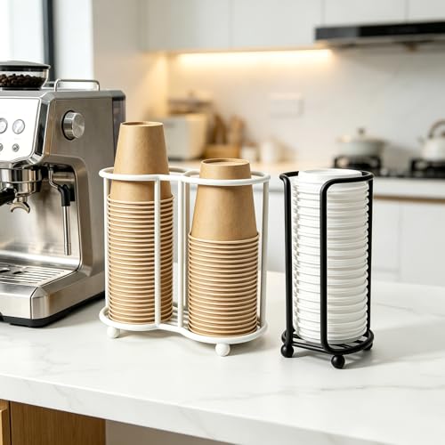Multi-Functional Bathroom Cup Dispenser for 6-12oz Cups