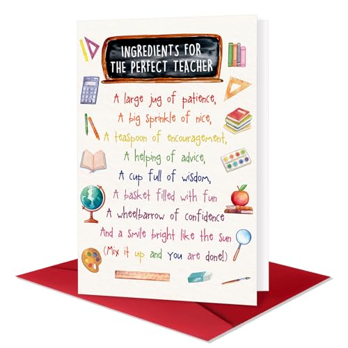 Funny Thank You Teacher Card - Great Teacher Appreciation Gift