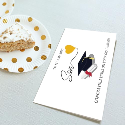 Obbyidk Graduation Card for Son - High-Quality, Blank Inside