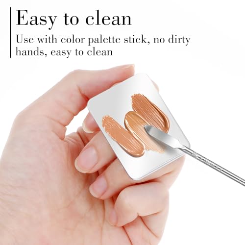 Abeillo Stainless Steel Makeup Mixing Palette and Foundation Spatula