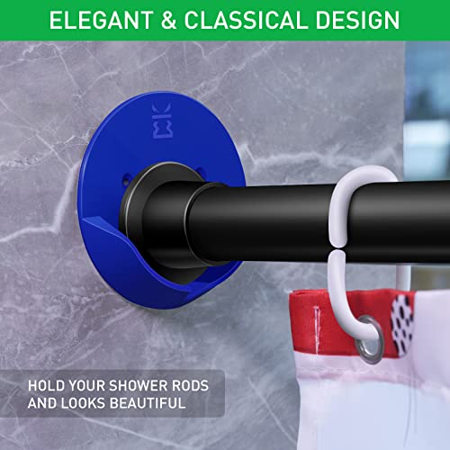 Kitosun Shower Curtain Rod Holders - Adhesive Wall Brackets (2 Pairs)