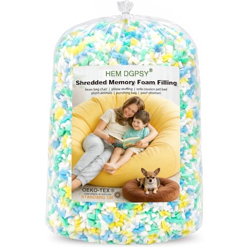 Hem Dgpy Shredded Memory Foam Bean Bag Filler 1lb Soft Cushion Support