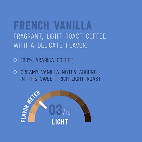 Happy Belly French Vanilla Light Roast Coffee Pods, 100 K-Cup Count