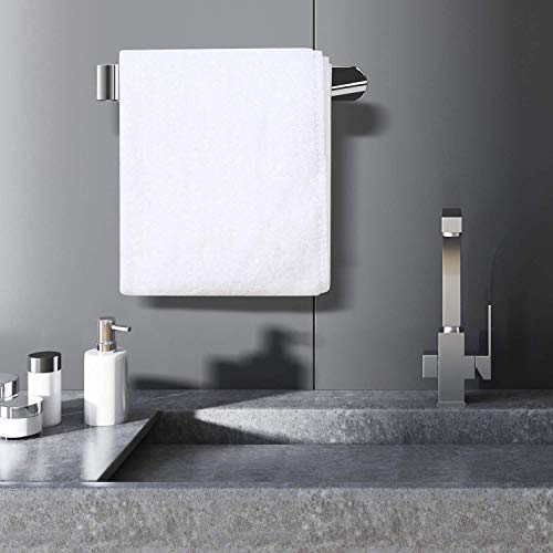 HouseAid Self-Adhesive Hand Towel Holder - Polished Chrome, No Drilling, Stainless Steel Bathroom Accessory