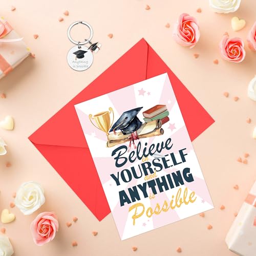 Graduation Card Set 2026 with Keychain - Believe in Yourself