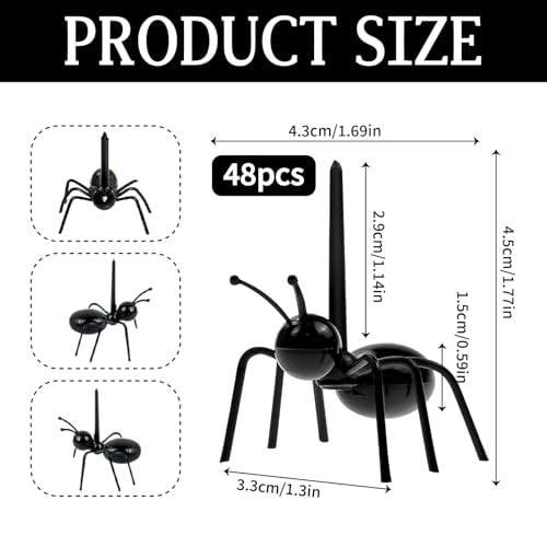 Ant-Shaped Toothpicks - 48 Reusable Party Forks for Appetizers