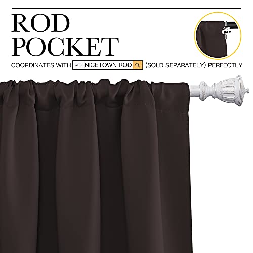 NICETOWN Blackout Curtain Panels - 42x45 inches, Noise Reducing, Thermal Insulated, 1 Pair