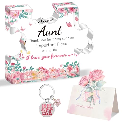 Engraved Acrylic Block for Aunt - Heartfelt Gifts from Niece
