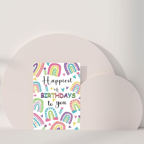 Funny Rainbow Birthday Card for Best Friend or Sister
