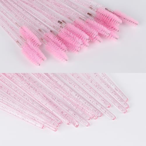 Tbestmax 100 Pcs Disposable Mascara Wands & Eyelash Spoolie Brushes