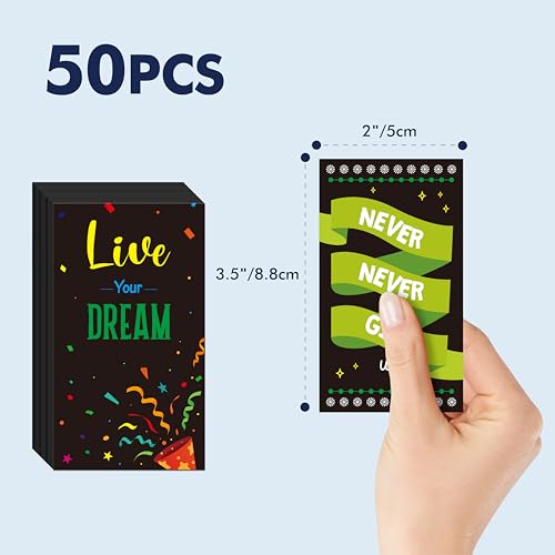 Vantasii 50 Pack Motivational Magnets 2 x 3.5 Inches Inspirational Quotes
