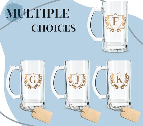 Personalized Beer Mug - 17oz Heavy Handle Stein for Men - Birthday & Christmas Gift - J