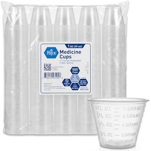 Medpride 1 oz Graduated Medicine Cups - Disposable Measuring Set of 500