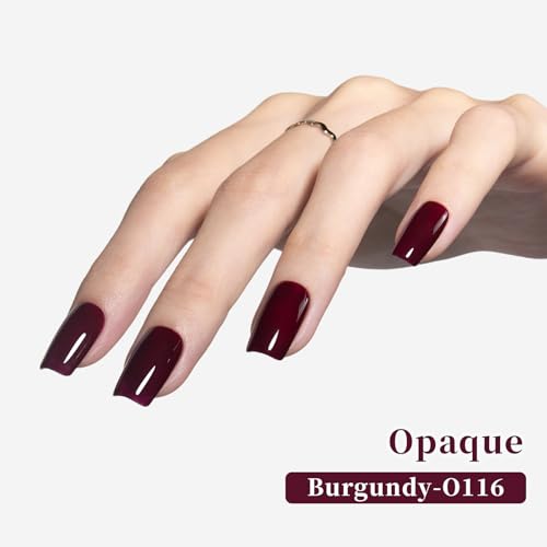 Goolich Burgundy Gel Nail Polish 0.5 Fl Oz HEMA Free Wine Red Soak Off