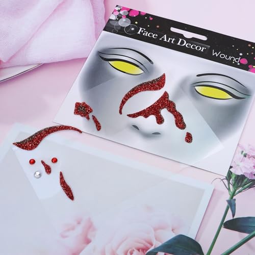 Penta Angel Self-Adhesive Face Jewels Costume Gems for Halloween Party