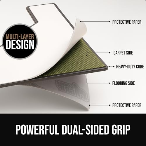 GORILLA GRIP Extra Wide Triangular Rug Grippers - 8 Pack, Reusable Adhesive