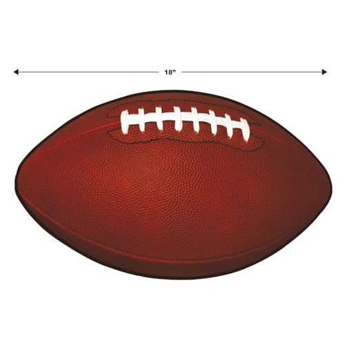 Beistle 24 Football Cutouts for Game Day Party Decorations - 11" x 18"