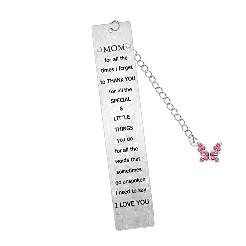 Mom Bookmark Gift with Heart Charm - Sentimental Keepsake