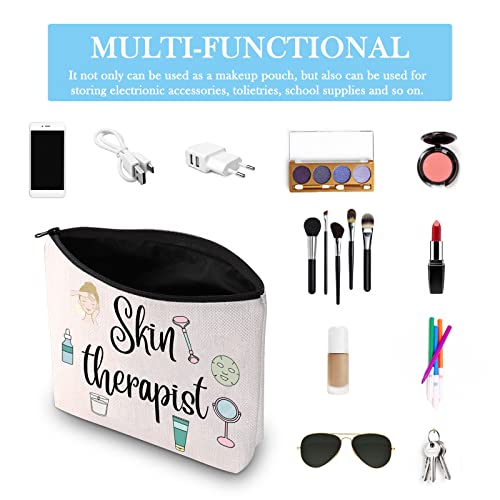 Skin Therapist Zipper Pouch Esthetician Appreciation Makeup Bag