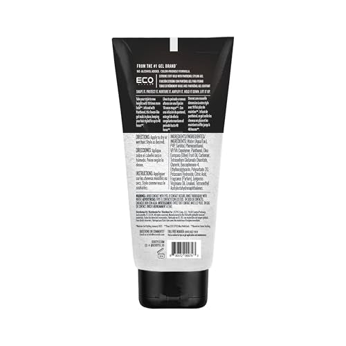 Eco Style Extreme Stiff Hold Styling Gel — 6 oz Alcohol-Free Hair Gel