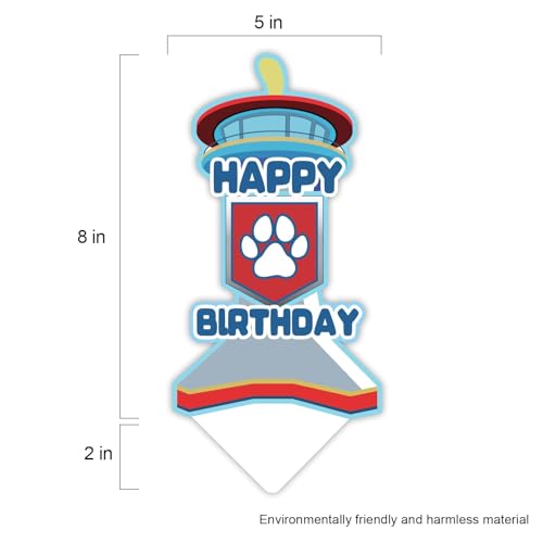 Puppy Rescue Birthday Cake Topper - 5x10 Inch Patrol Tower Party Decor