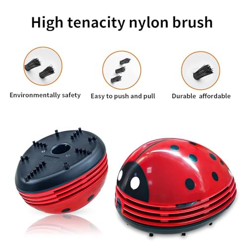 E ECSEM Mini Red Portable Handheld Dust Vacuum Cleaner