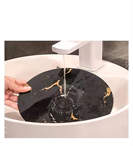 Gold Bathroom Storage Rack with Marble Glass Tray - Model QS-21
