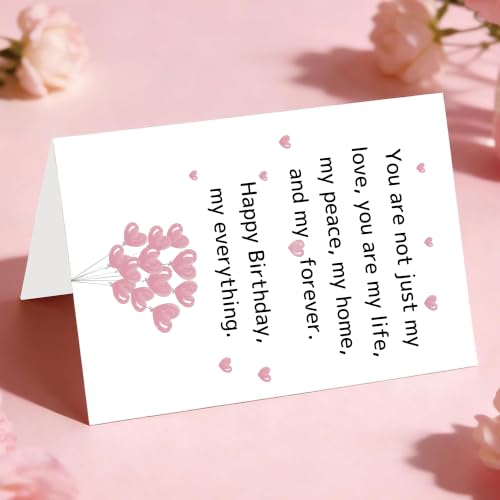 Romantic Birthday Card for Husband Wife Boyfriend Girlfriend