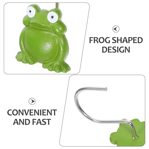 Frog Shower Curtain Hooks 12pcs Resin Shower Rings Rust-Resistant Bathroom Decor