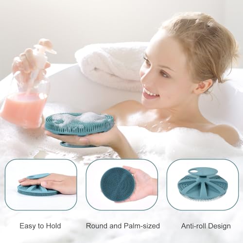 INNERNEED Exfoliating Bath Loofah Sponge & Silicone Body Scrubber