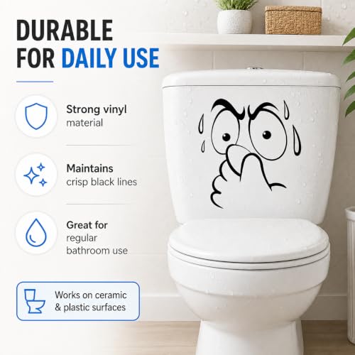 Veloshine Toilet Lid Decals - Reusable Abstract Animal Bathroom Stickers
