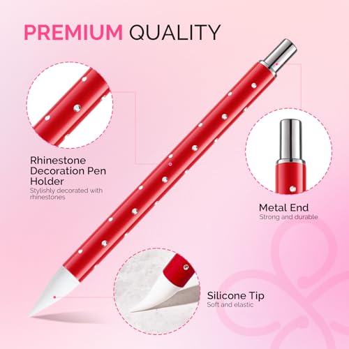 MelodySusie 5-Piece Silicone Nail Art Sculpture Pen and Brush Set