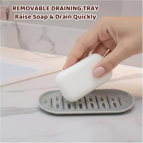 Travel Soap Holder Set - 2PCS Bar Soap Cases with Secure Lid