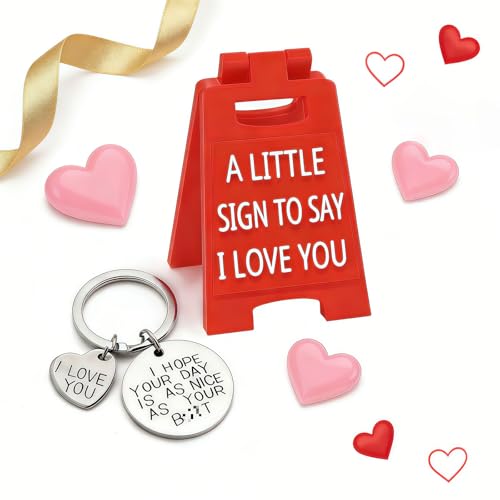 Mini I Love You Sign & Matching Keychain Set Valentine Gift