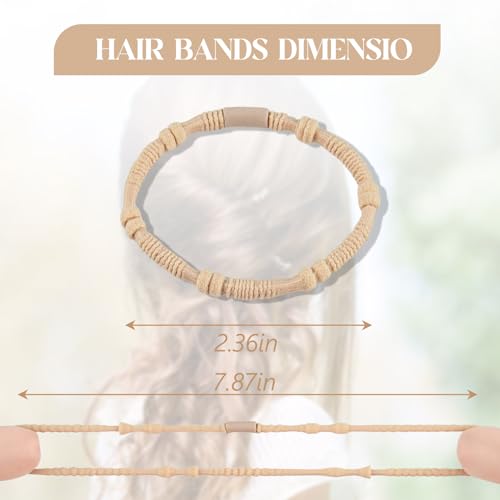 BOUBONI 24Pcs Boho Hair Ties & Bracelet Hair Bands for Women