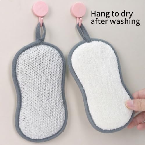 Dual-Sided Non-Scratch Kitchen Sponge for Dishes, Pots, and Pans