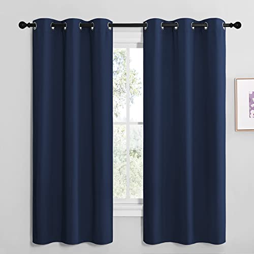 NICETOWN Navy Blackout Curtains 42"W x 68"L - 2 Panels