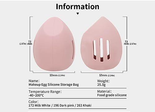Sprigold Silicone Makeup Sponge Holder, Dust-Proof Travel Case in Dark Pink