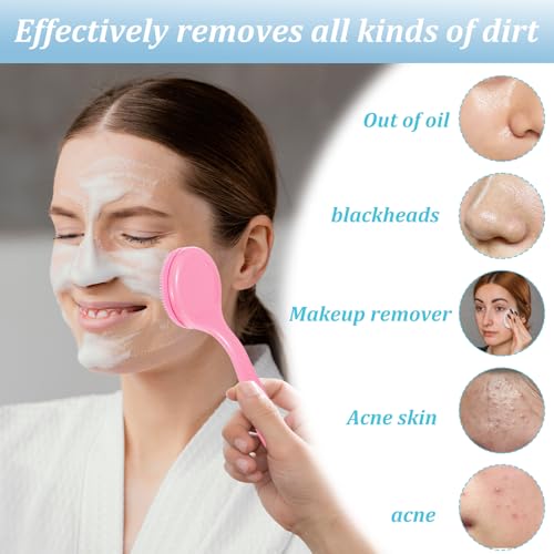 Silicone Facial Cleansing Brush and Exfoliator Tool 2-Pack