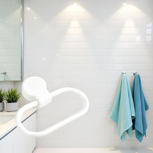 Adhesive Hand Towel Ring - Round Wall-Mounted Holder for Bathroom