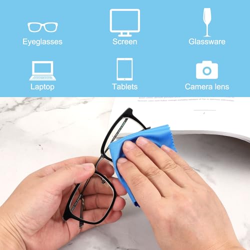 PATIKIL Pink Microfiber Cleaning Cloths - 50 Pack for Eyeglasses & Screens