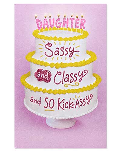Sassy and Classy Birthday Card for Daughter with Glitter