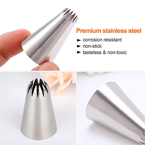 Kaverme 5-Piece Large Stainless Steel Piping Tips Set