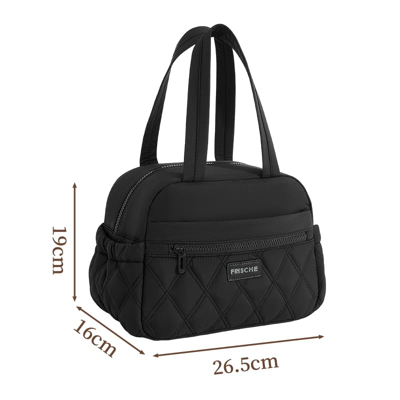 COOLOME Insulated Lunch Bag for Men & Women - Lightweight Quilted Design with Multiple Pockets