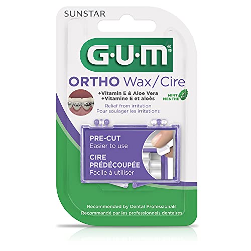 GUM Orthodontic Wax for Braces & Aligners, Mint, 1 Count