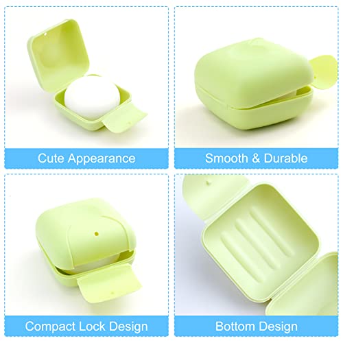 RETON Portable Travel Soap Container Set - 4 Colorful Holders