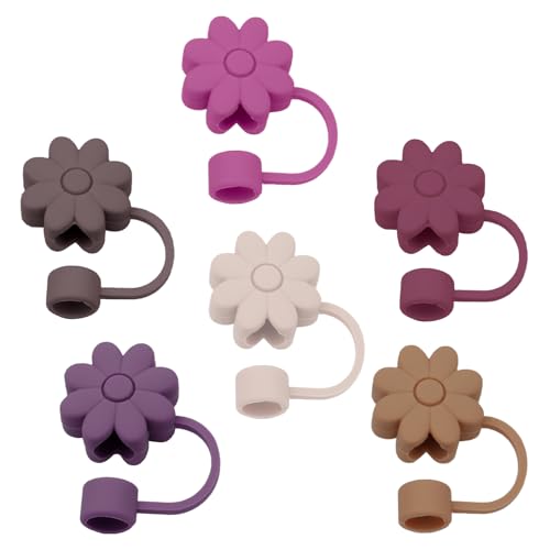 Silicone Straw Covers for Stanley 30/40 Oz - 6 Colorful Toppers