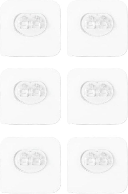 BWESOO Corner Shower Caddy Hooks - 6 Pcs No-Drill Transparent Adhesive for Easy Bathroom Storage